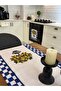 2-Piece Lemon Blue Checkered Kitchen Set Runner and Oven Cover Runner Presentation Lemon - 2