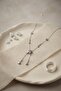 Brass Silver Color Zircon Stone Star Model Women's Necklace