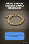 Brass Spiral Spiral Drop Patterned 18 cm Women's Bracelet - Single Package Bx-313613 - 7