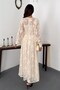 Ecru Lace Gathered Dress - 5