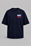 Oversize Russia Flag Pocket Printed Unisex T-Shirt