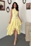 Yellow layered ruffled dress