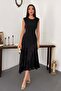 Black asymmetrical lined dress - 2