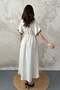 Beige Garni Piping Dress - 5