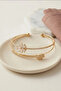 Flower Patterned Zircon Stone Women's Bracelet - Brass Material - Single Jewelry Bx-313605 - 2