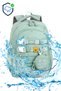 Premium Black Multi-Compartment Waterproof Laptop Compartment Orthopedic Primary and Secondary School School Bag (with Badge and Teddy Bear Wallet as a Gift) - 3