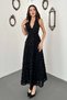 Black Rose Halter Neck Dress - 2