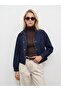 65392 100% Cotton Stand Collar Denim Jacket-Navy Blue - 5