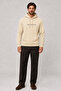 Consume Men's Regular Fit Hooded Sweatshirt Beige