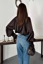 Brown Satin Ruffled Shirt - 5