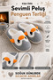 Women's Plush Warm Penguin Figured Winter Unisex House Slippers Non-Slip Silent Sole