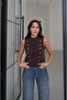 Brown Ornamental Buttoned Knitwear Vest - 3