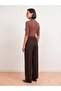 72756 100% Lyocell Draped Trousers-Brown - 2