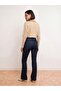 72709 Stitched Spanish Flare Pants-Navy Blue - 2