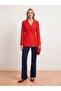 60814 Gold Buttoned Blazer-Red - 5