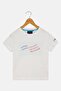 Kids Boy Brand Logo Short Sleeve T-Shirt, White - 2