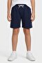 Kids Boy Graphic Print Basic Shorts, Navy