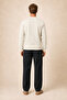 Lines Regular Fit Winter Sweatshirt Stone - 5