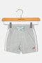 Toddlers Boy Embroidered Logo Basic Shorts, Grey - 2