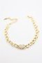 Glb-stl41414 stone heart bracelet - gold - 2
