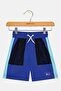 Kids Boy Brand Logo Basic Shorts, Blue - 2