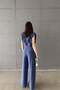 Navy Blue Modal Blouse and Pants Set - 4