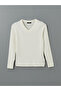 V-Neck Self-Patterned Women's Knitwear Sweater - 5