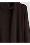 Oversized Women's Knitwear Sweater with Scarf - 8