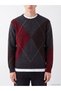 Rmz Gi̇yi̇m Farkiyla Zero Roba Collar Diamond Embroidered Men's Knitwear Sweater - 3