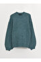 Crew Neck Self Patterned Long Sleeve Oversize Maternity Knitwear Sweater - 6