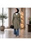 Women's Buttoned Double-Breasted Collar Belted Fillet Pocketed Trench Coat