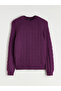 Crew Neck Self-Patterned Women's Knitwear Sweater - 5