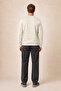 Qwen Crew Neck Regular Fit Winter Sweatshirt Stone - 4