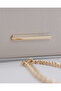Women's Chain Strap Clutch Bag with Charm Detail - 3
