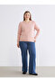 Crew Neck Self-Patterned Women's Knitwear Sweater - 6