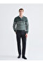 Timeless Clothing & Timeless Choices Devark Roba Collar Striped Men's Knitwear Sweater - 2