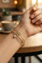 Polar Star Model Gold Color Zircon Stone Women's Bracelet - - 2