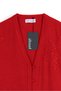 Embroidered Buttoned Kimono Red - 3