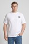 Men Crew Neck Short Sleeve Brand Logo T-Shirt, White