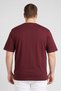 Men Crew Neck Short Sleeve Graphic Print T-Shirt, Maroon - 4