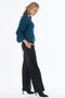 Shirt Collar Velvet Blouse Petrol - 6