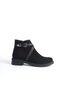 Almila zippered elastic orthopedic sole heeled suede women's boot sst - black - 6