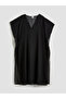 Lcw Dream Black V-Neck Chiffon Beach Dress - 4