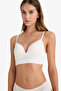 A8858Axwt46 White Padded Seamles Bra-Fall in Love - 3