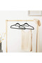 10-Pack 41.5cm Black Non-Slip Velvet Hangers - Slim Space-Saving Coat & Pant Hangers with 360° Swivel Hook - 7