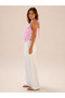 Women's Halter Neck Layered Flounce Halter Neck Woven Blouse Dfbz0001 - 4