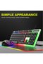 GT100 Luminous RGB Keyboard Mouse Combo for Gamers, Full-Size Wired USB Keyboard with Numeric Keypad, Colorful LED Lighting, Comfortable Key Layout, Precision Gaming Mouse, and Durable Black Construct - 8