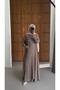 Women's Hijab Modal 2-Piece Set Wide-Legged Trousers - Shirt Oversized Comfortable Fit - 3