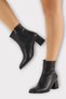 Thick Heeled Zippered Women's Boots Black - 5
