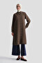 Modal blend long tunic brown